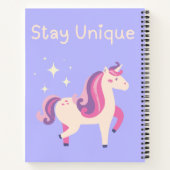 Stay Unique Unicorn Spiral Notitieboek (Achterkant)