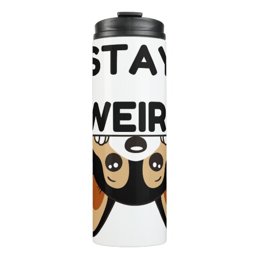 Stay Weird Funny Boston Terrier Cartoon Dog Thermosbeker (Voorkant)