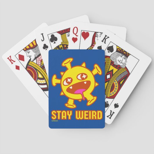 STAY WEIRD grappig cadeau voor verrassing Pokerkaarten (Achterkant)