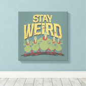 "Stay Weird" Instant Martians Canvas Afdruk (Insitu (Houten vloer))