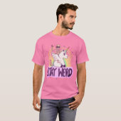 Stay Weird - Skeleton Rides a Unicorn into the Sur T-shirt (Voorkant volledig)