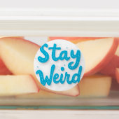 Stay Weird Typography Sticker Label (Aangebracht)
