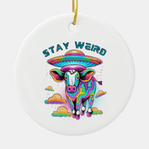 "Stay Weird" UFO Koe Ornament