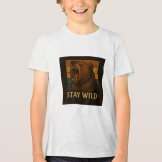 Stay Wild  Animal Graphic voor Natuur Lover Tri-Blend Shirt