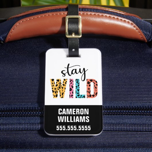 Stay Wild Bagagelabel (Voorkant Insitu 2)
