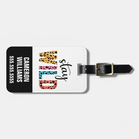 Stay Wild Bagagelabel (Voorkant horizontaal)