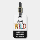 Stay Wild Bagagelabel (Voorkant verticaal)