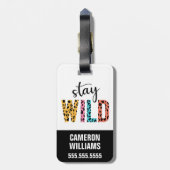 Stay Wild Bagagelabel (Achterkant verticaal)