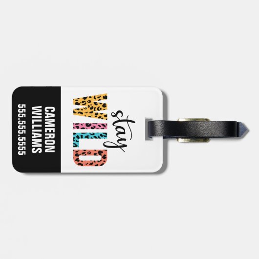 Stay Wild Bagagelabel (Achterkant horizontaal)