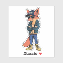 Stay Wild beroemd gemaakt door Trendy Fox Sticker
