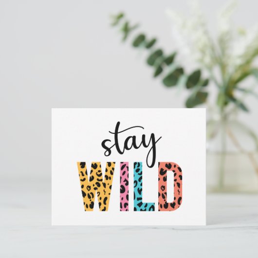 Stay Wild Briefkaart (Staand voorkant)