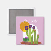 Stay Wild Cactus originele print magneet (Voorkant / Achterkant)