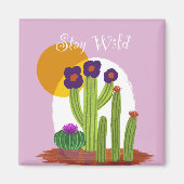 Stay Wild Cactus originele print magneet (Voorkant)