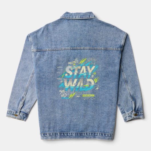 STAY WILD DENIM JACKET (Achterkant)