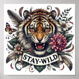 Stay Wild Digital Download - Perfect voor DTF Prin Poster