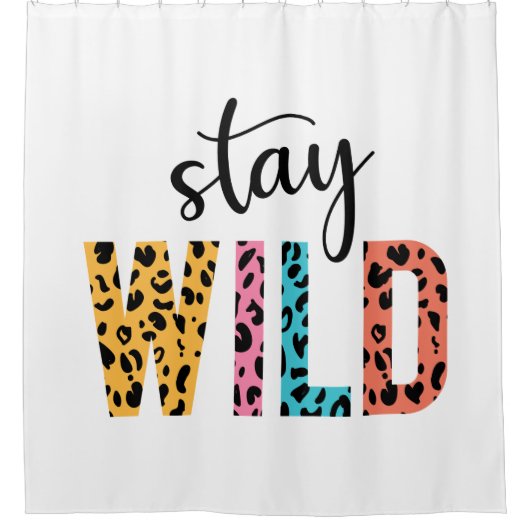 Stay Wild Douchegordijn (Voorkant)