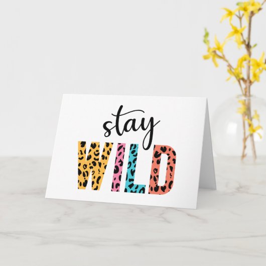 Stay Wild Kaart (Gele Bloem)