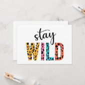 Stay Wild Kaart (Voorkant / Achterkant in situ)