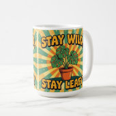 Stay wild leafy cute botanical Coffee Mug Koffiemok (Voorkant rechts)
