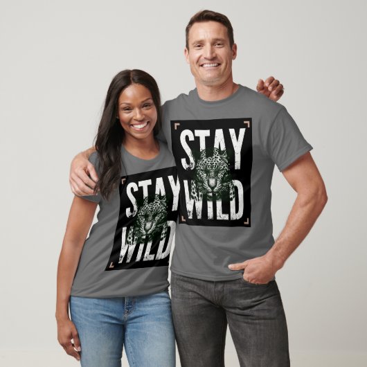 Stay Wild Leopard Face T-Shirt Design (Unisex)