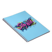 "Stay Wild" - levendig tekstontwerp in graffiti-st Notitieboek (Rechterzijde)