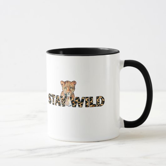 Stay Wild – Luipaardprint met Cheetah Head Mok (Rechts)