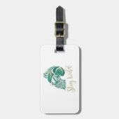 Stay Wild Modern Bearded Skull Bagagelabel (Voorkant verticaal)