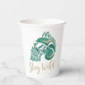 Stay Wild Modern Bearded Skull Papieren Bekers (Voorkant)