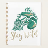 Stay Wild Modern Bearded Skull Planner (Voorkant)