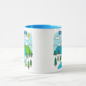 Stay Wild Mountain River Kids Art Design Mok (Midden)