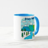 Stay Wild Mountain River Kids Art Design Mok (Voorkant rechts)