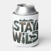 Stay Wild - Natuur-geïnspireerd ontwerp Blikjeskoeler (Blikje Voorkant)