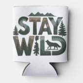 Stay Wild - Natuur-geïnspireerd ontwerp Blikjeskoeler (Voorkant)