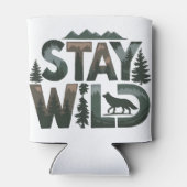 Stay Wild - Natuur-geïnspireerd ontwerp Blikjeskoeler (Achterkant)