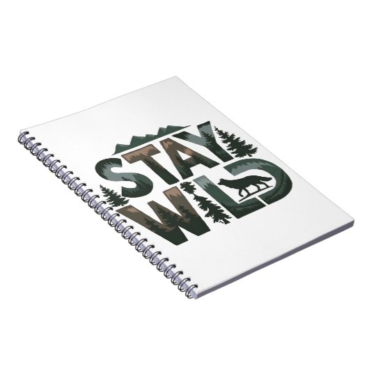 Stay Wild - Natuur-geïnspireerd ontwerp Notitieboek (Rechterzijde)