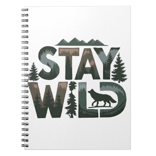 Stay Wild - Natuur-geïnspireerd ontwerp Notitieboek (Voorkant)