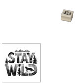 Stay Wild - Natuur-geïnspireerd ontwerp Rubberstempel (Gestempeld)