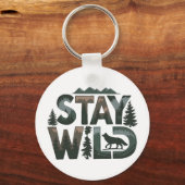 Stay Wild - Natuur-geïnspireerd ontwerp Sleutelhanger (Achterkant)