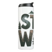 Stay Wild - Natuur-geïnspireerd ontwerp Thermosbeker (Gedraaid links)