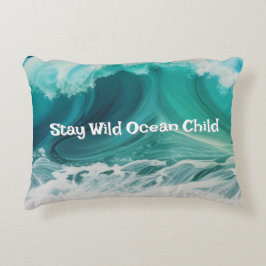 "Stay Wild Ocean Child" aanpasbaar kussen
