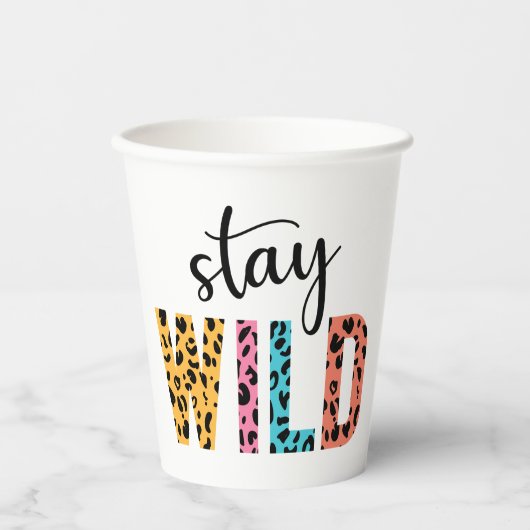 Stay Wild Papieren Bekers (Voorkant)