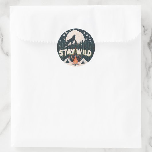 Stay Wild Ronde Sticker (Tas)