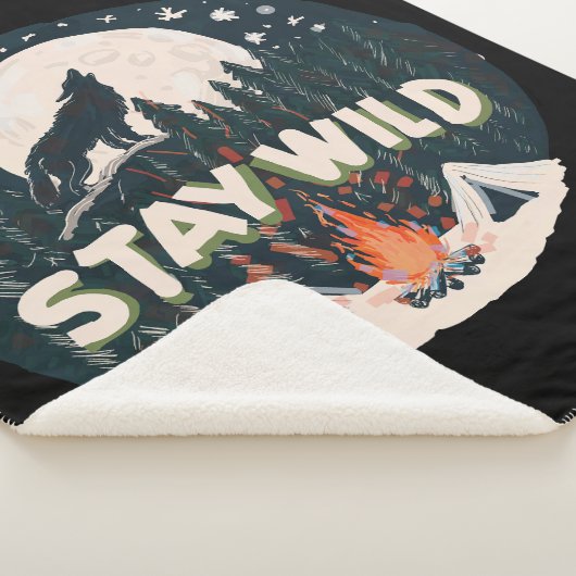 Stay Wild Sherpa Deken (3/4)