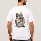 Stay Wild Stay Free Pet Dog T-shirt (Achterkant)