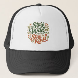 Stay Wild Stay Kind Nature Lover Hat Trucker Pet