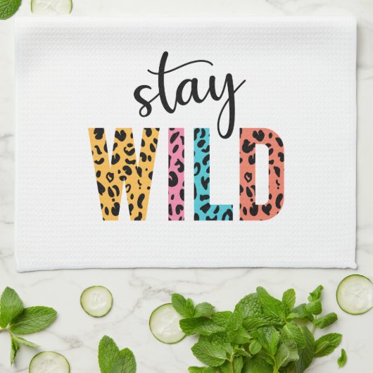Stay Wild Theedoek (Gevouwen)