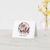 Stay Wild Verjaardagskaart - 10 Kaart (Gele Bloem)