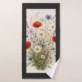 Stay Wild | Vintage Wild Herbs Botanical Design Badhanddoek