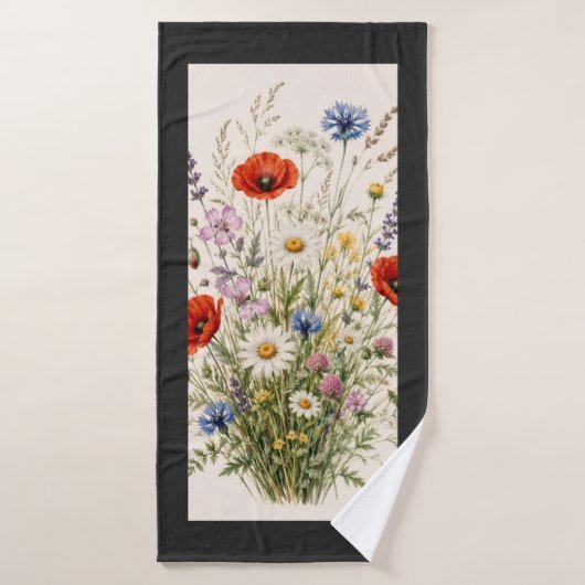 Stay Wild | Vintage Wild Herbs Botanical Design Badhanddoek (Badhanddoek)