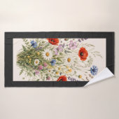Stay Wild | Vintage Wild Herbs Botanical Design Badhanddoek (Badhanddoek)